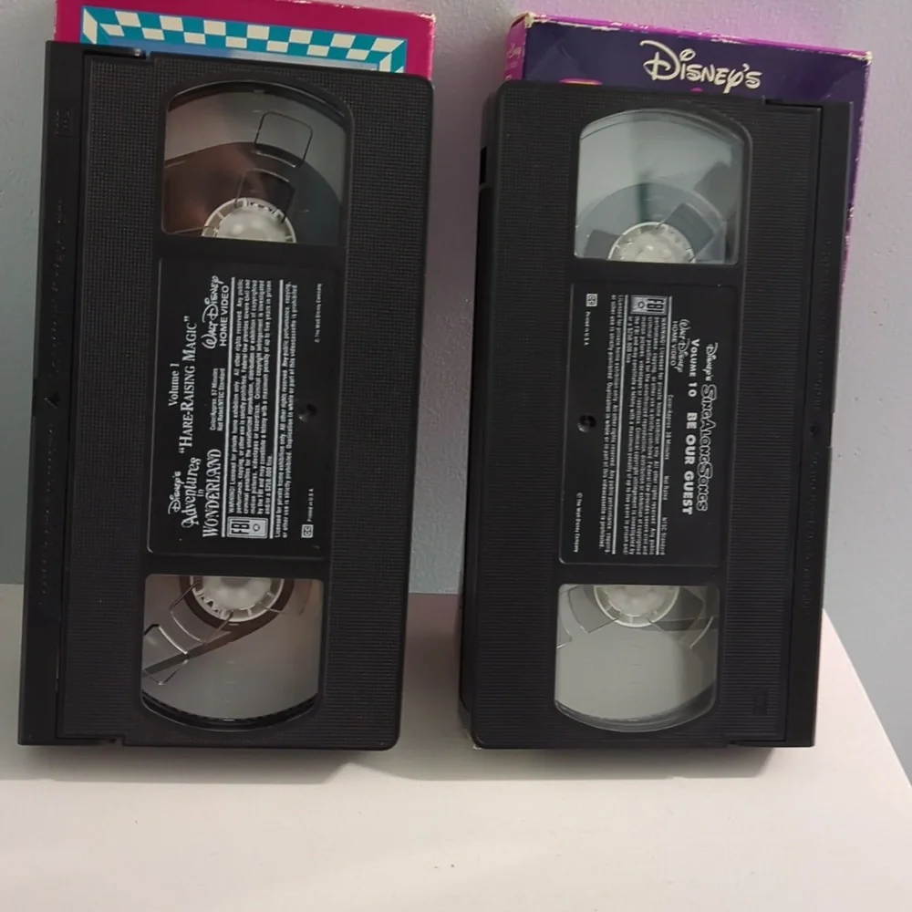 Disney's Adventure in Wonderland and Sing Along Songs Be Our Guest VHS Tapes